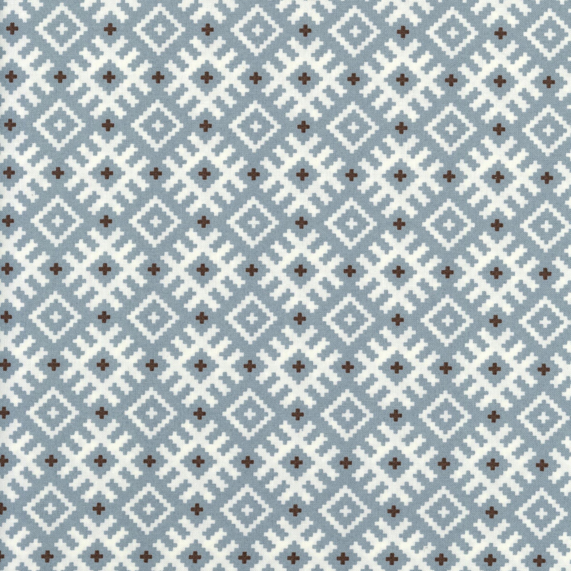 Moda Folktale by Lella Boutique - Patchwork and Quilting Fabric from Brown's Craft Shed (Tags: Fabric blender blenders blue cosy diamond Folktale Geometric Lella Boutique Moda modern traditional mosaic Neutral patterned patterns rustic subtle )