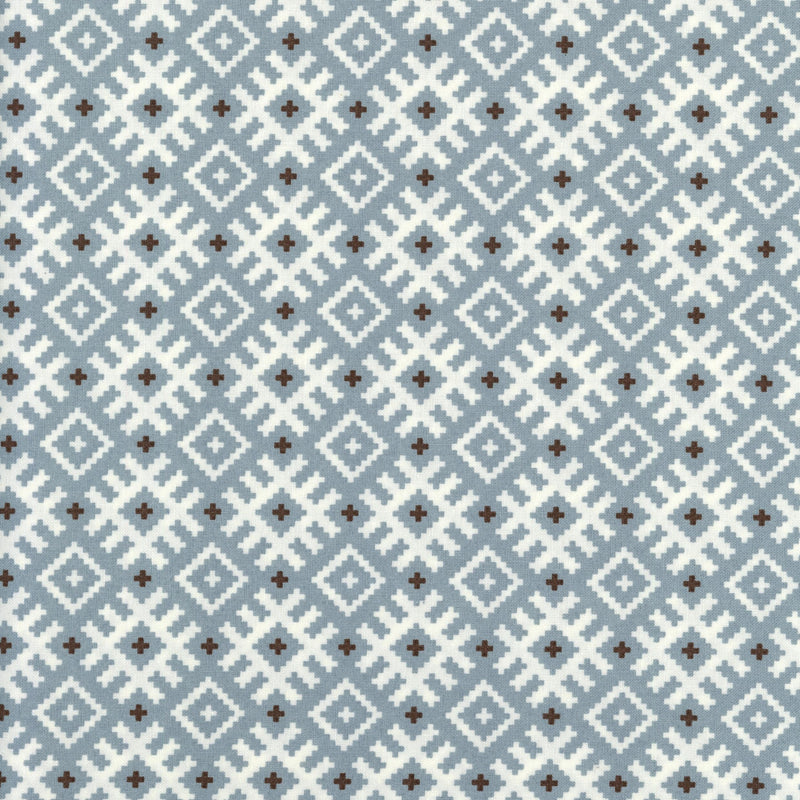 Moda Folktale by Lella Boutique - Patchwork and Quilting Fabric from Brown's Craft Shed (Tags: Fabric blender blenders blue cosy diamond Folktale Geometric Lella Boutique Moda modern traditional mosaic Neutral patterned patterns rustic subtle )