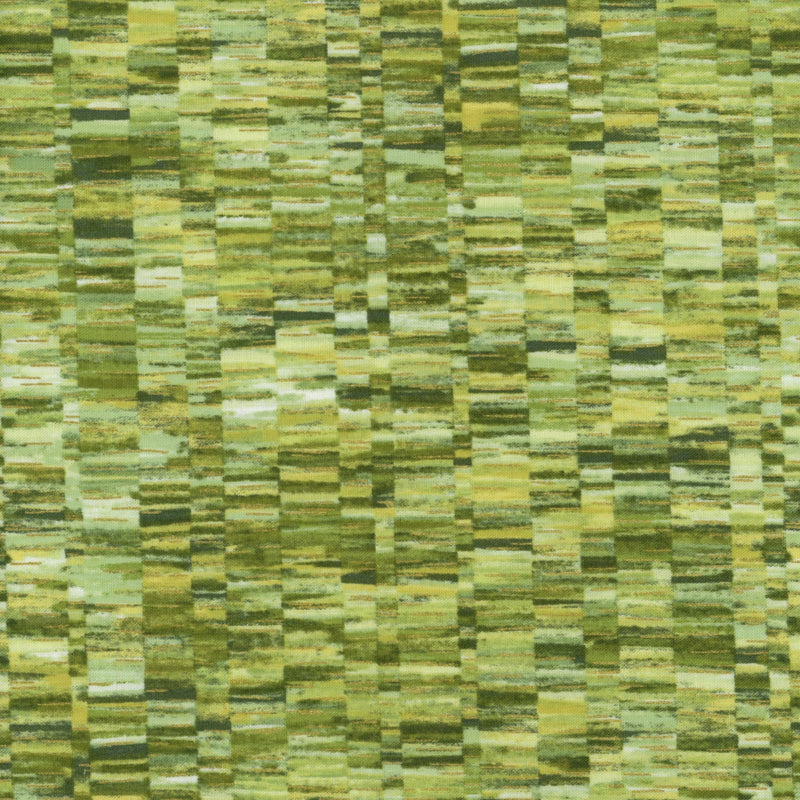 Fabri-Quilt Inc Fall's Canvas Vertical Geo Green - Patchwork and Quilting Fabric from Brown's Craft Shed (Tags: Fabric artistic autumn bold Fabri-Quilt Geometric green modern mosaic nature patchwork textures )