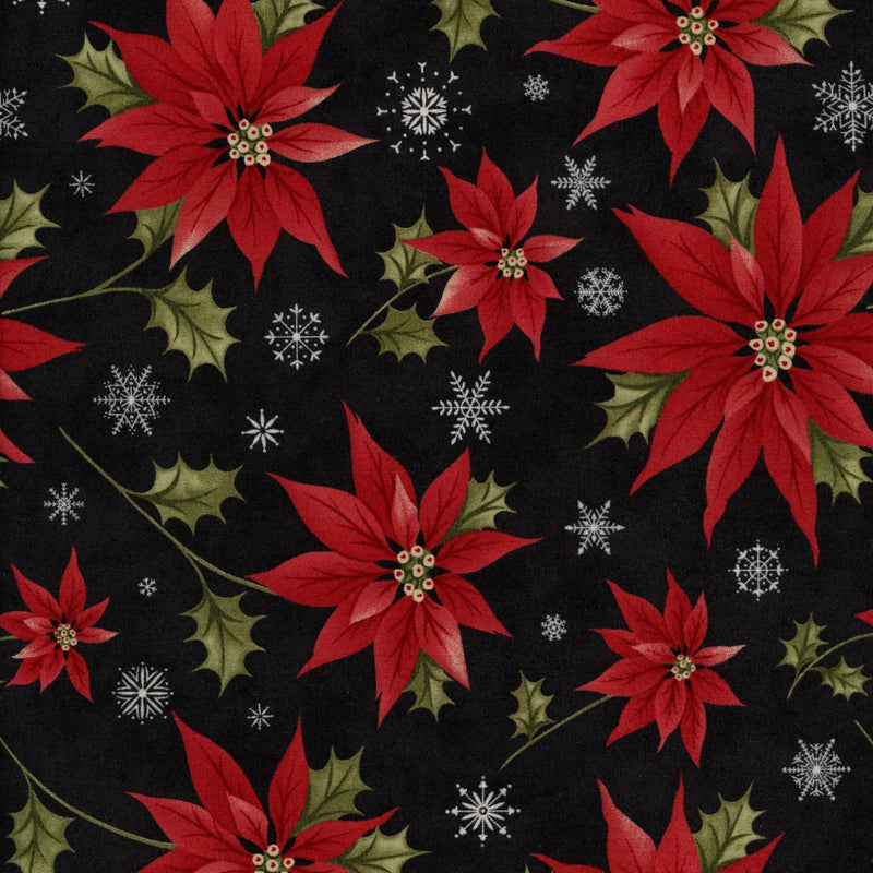 Moda Fabrics Poinsettia Plaza by 3 Sisters - Patchwork and Quilting Fabric from Brown's Craft Shed (Tags: Fabric 3 Sisters christmas elegant festive green holiday Moda poinsettia Poinsettia Plaza red seasonal snowflake )