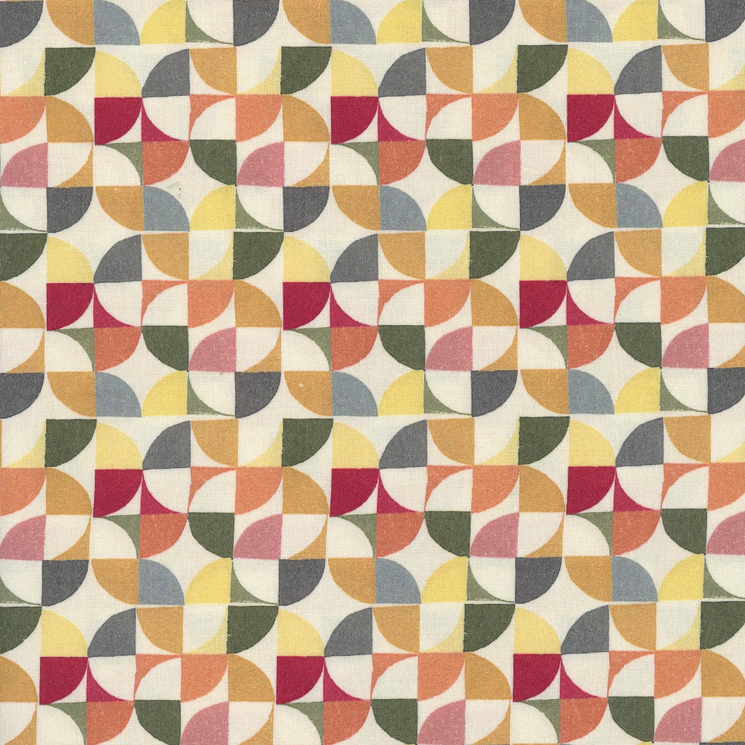 2 Green Zebras Chicken Scratch - Patchwork and Quilting Fabric from Brown's Craft Shed (Tags: Fabric blue Chicken Scratch colourful coral cream Geometric green Green Zebras mid century style modern mosaic mustard patterns playful )