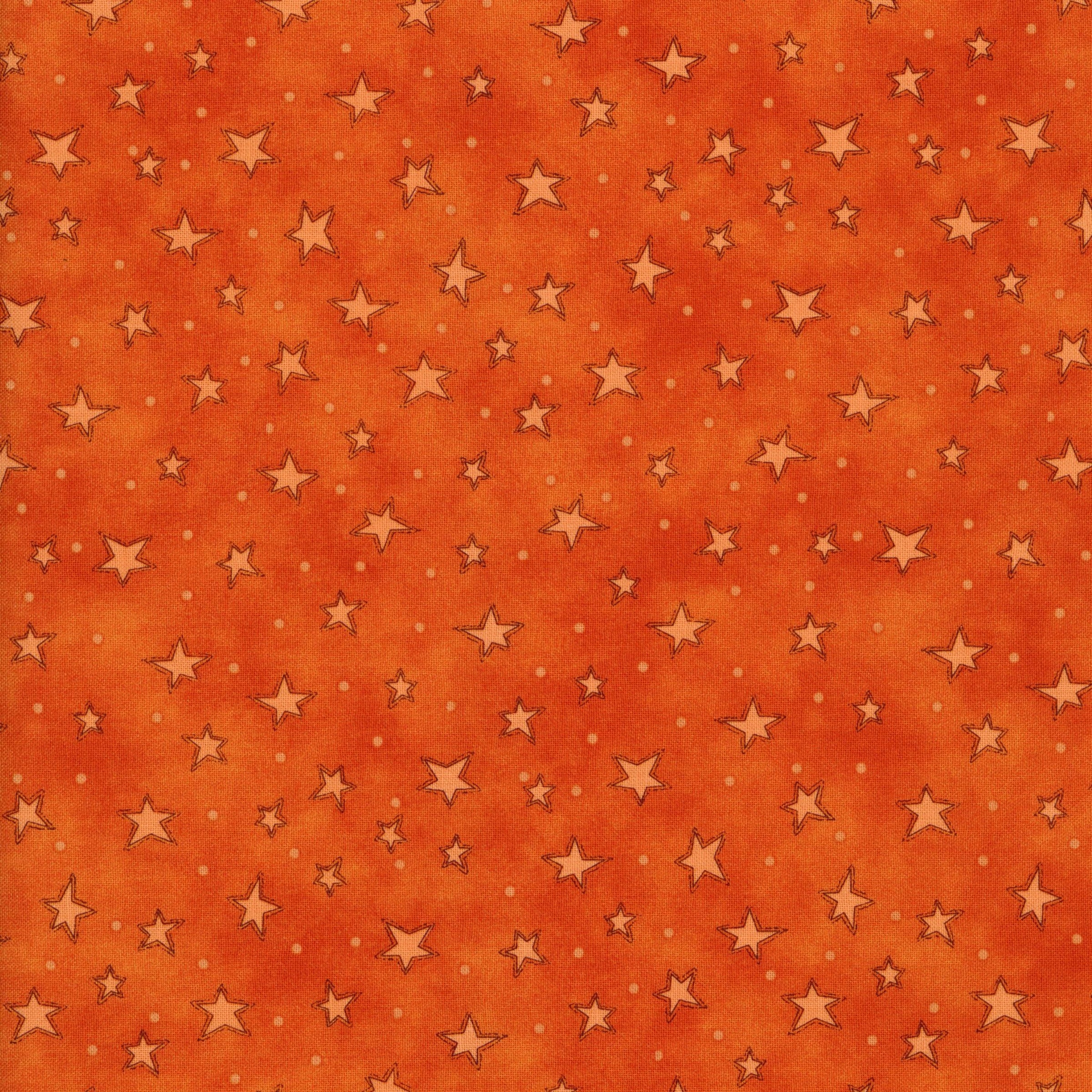 Henry Glass & Co. Starry Basics by Leanne Anderson - Patchwork and Quilting Fabric from Brown's Craft Shed (Tags: Fabric basics blender children dots Henry Glass & Co. Leanne Anderson novelty orange playful quilting cotton starry warm tones whimsical )