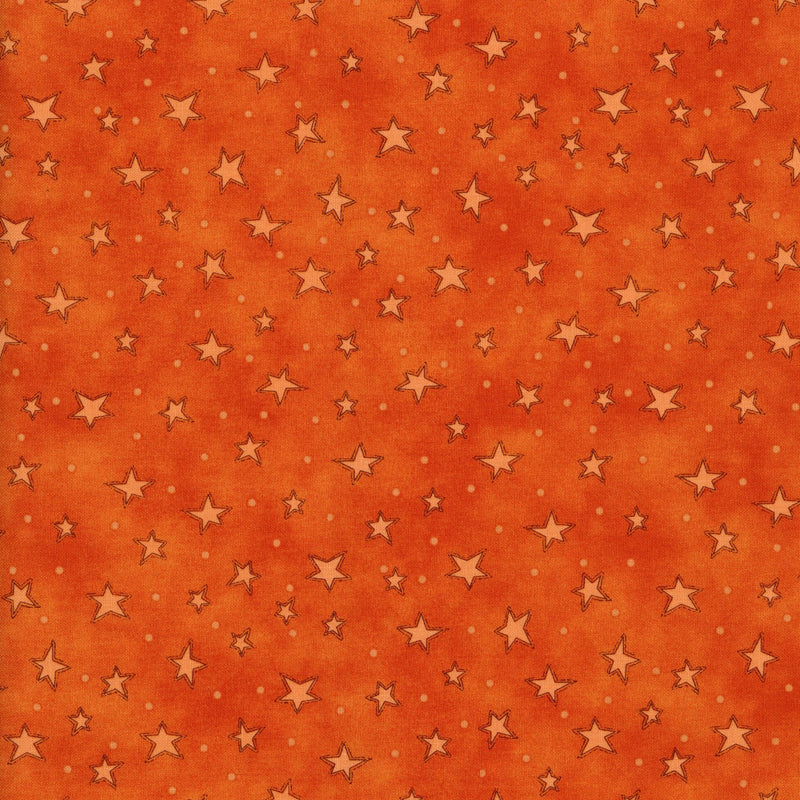 Henry Glass & Co. Starry Basics by Leanne Anderson - Patchwork and Quilting Fabric from Brown's Craft Shed (Tags: Fabric basics blender children dots Henry Glass & Co. Leanne Anderson novelty orange playful quilting cotton starry warm tones whimsical )