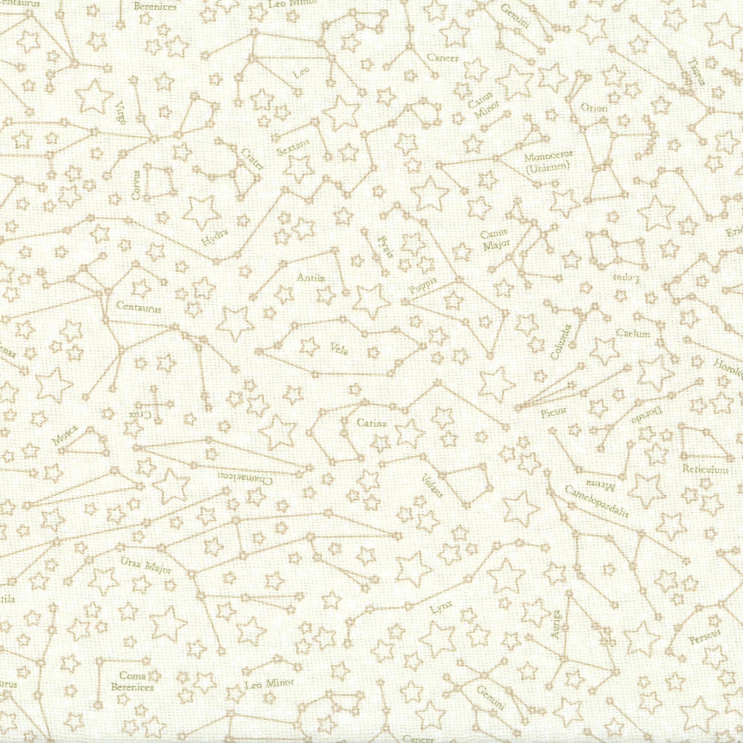 Moda Starry Sky by April Rosenthal - Patchwork and Quilting Fabric from Brown's Craft Shed (Tags: Fabric April Rosenthal astronomy beige celestial constellation cream low volume Moda Neutral patterns sky whimsical )