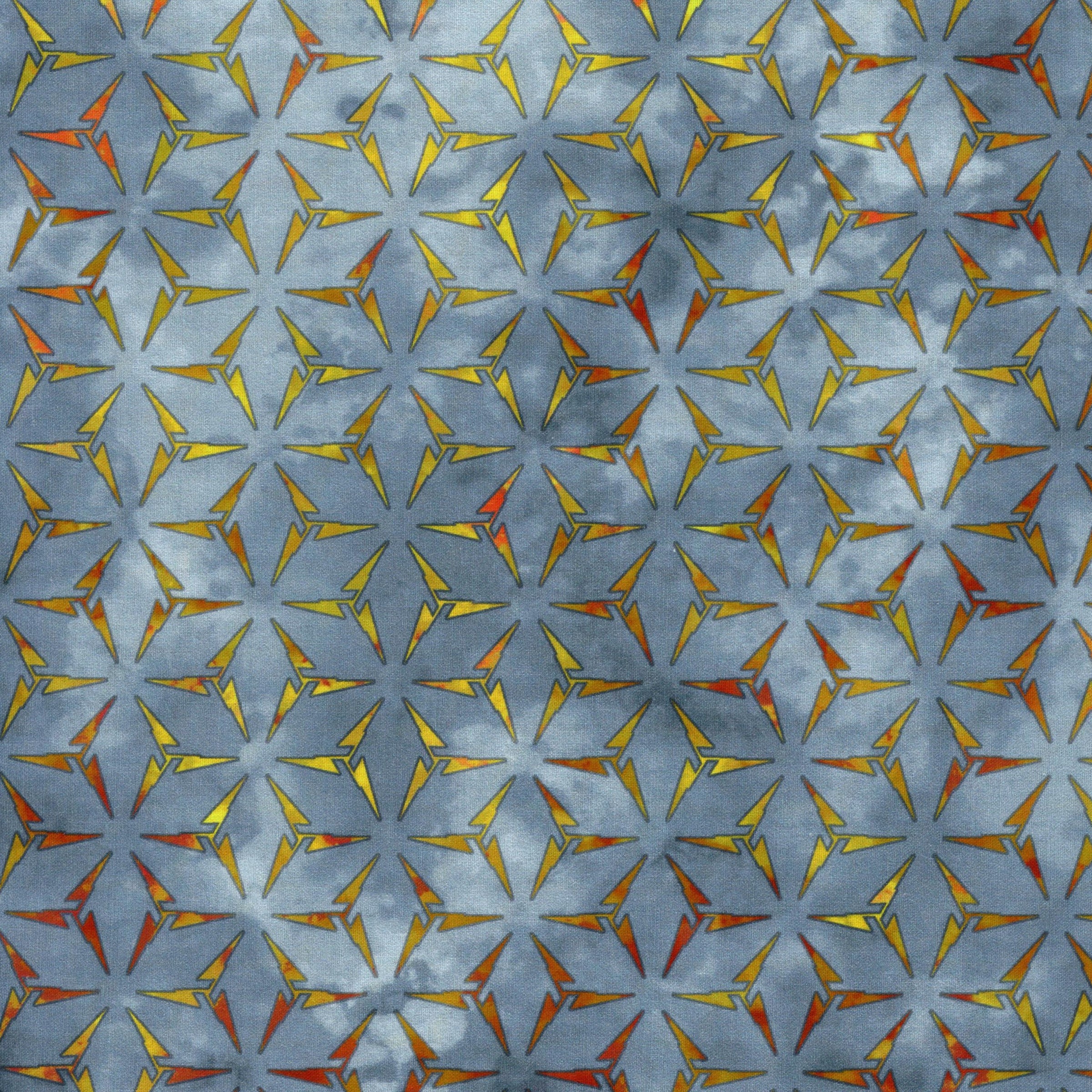 In The Beginning Fabrics - Sci-Fi - Patchwork and Quilting Fabric from Brown's Craft Shed (Tags: Fabric blender blue contemporary Geometric grey lightning lines modern novelty orange Sci-Fi space )