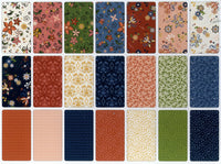 Riley Blake Designs Curated Blooms by Judi Madsen Fabric Pack - Patchwork and Quilting Fabric from Brown's Craft Shed (Tags: Fabric 10 inch squares autumn palette fabric Curated Blooms floral quilting fabric Judi Madsen layer cake fabric pre-cut quilting cotton Riley Blake Designs )