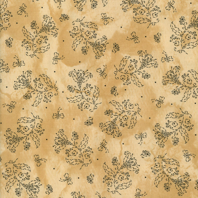 Lloyd Curzon In Stitches - Patchwork and Quilting Fabric from Brown's Craft Shed (Tags: Fabric blenders cream gold Golden Threadwork In Stitches Lloyd Curzon Neutral patterns reproduction sewing theme textured timeless traditional vintage )