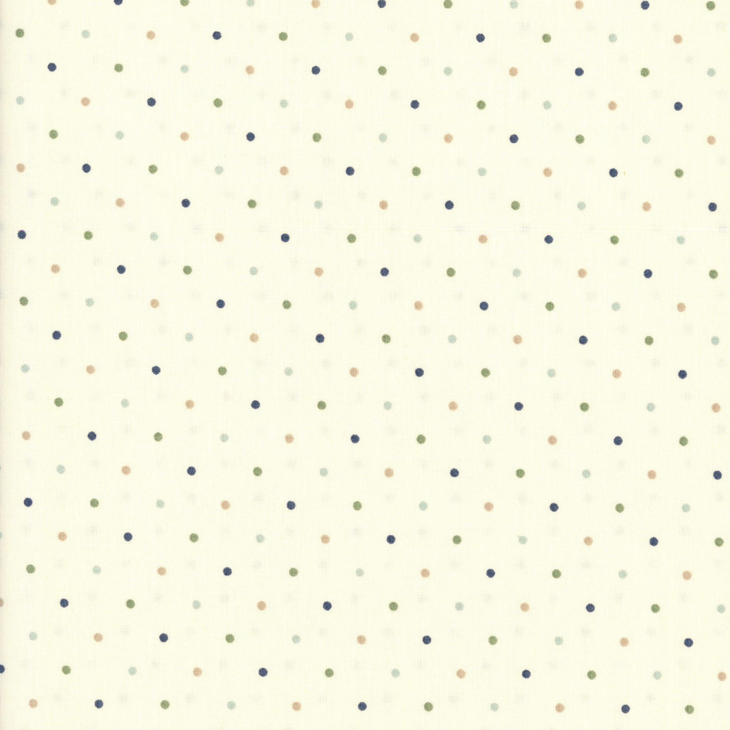 Moda True Love by Lella Boutique - Patchwork and Quilting Fabric from Brown's Craft Shed (Tags: Fabric blender fabric blue cream green Lella Boutique low volume Moda Fabrics polka dots True Love )
