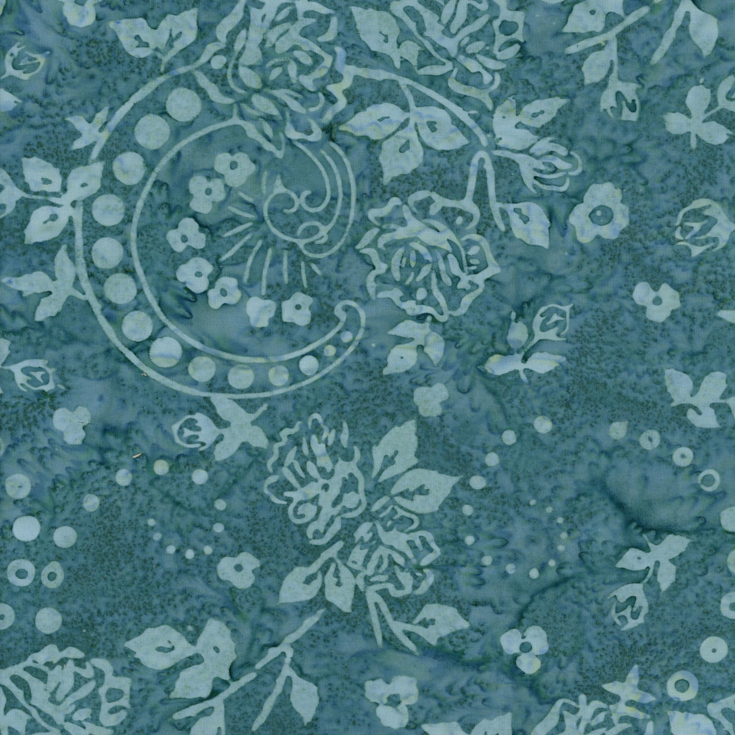 Banyan Batiks Rose Parade - Patchwork and Quilting Fabric from Brown's Craft Shed (Tags: Fabric Banyan Batiks batik blender blue botanical Floral green nature Rose Parade teal textures vines watercolour )