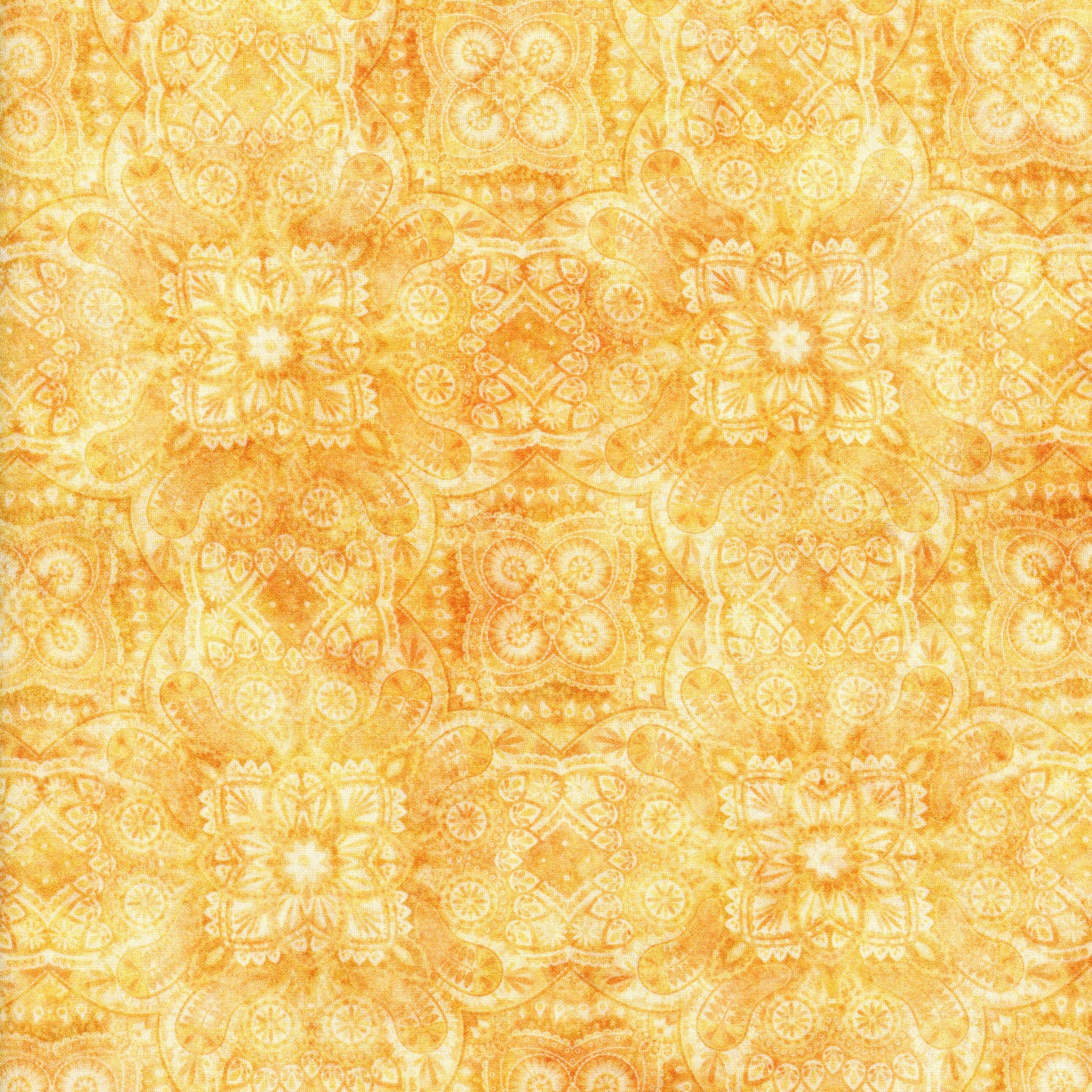 QT Fabrics Lil Farmers by Morris Creative Group - Patchwork and Quilting Fabric from Brown's Craft Shed (Tags: Fabric blender children Floral Geometric gold Lil Farmers mandala Morris Creative Group nursery orange patterns QT Fabrics warm tones )