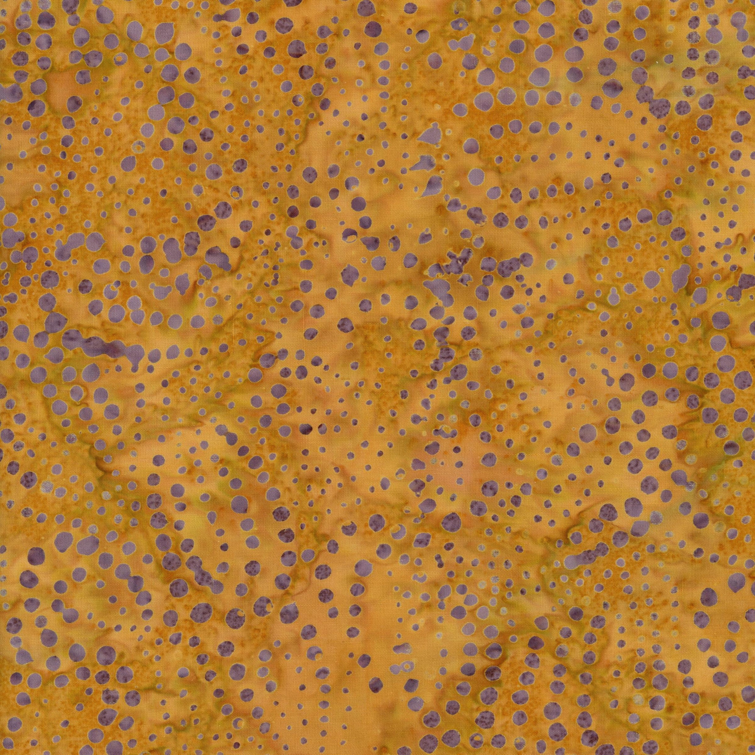 Ayu Batiks - Golden Ember Dots - Patchwork and Quilting Fabric from Brown's Craft Shed (Tags: Fabric abstract batik batiks blender blenders dots gold nature purple Spots textured warm tones )