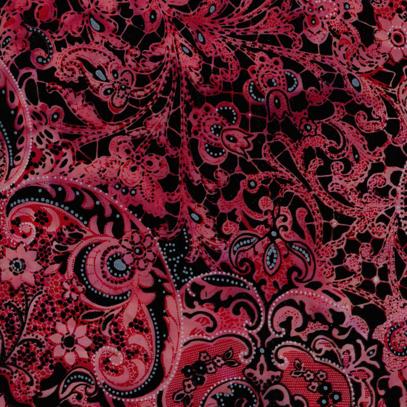 Banyan Batiks Lustre (Wine) - Patchwork and Quilting Fabric from Brown's Craft Shed (Tags: Fabric Banyan Batiks Black Lustre )