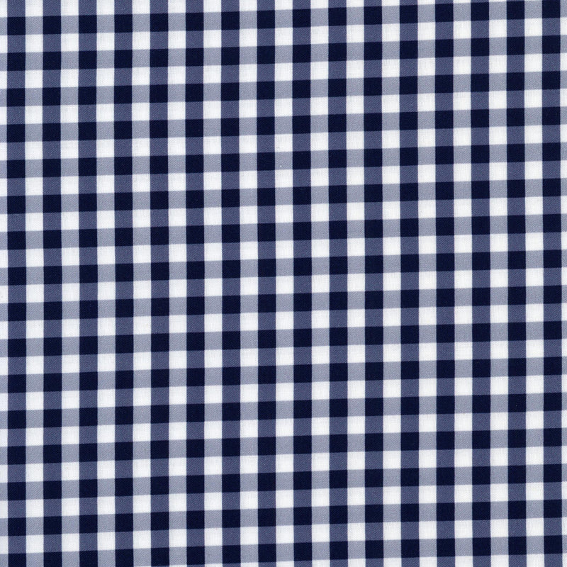 Devonstone Collection - Building Blocks "Fundamentals" (Check Gambier Blue) - Patchwork and Quilting Fabric from Brown's Craft Shed (Tags: Fabric basics blenders blue Building Blocks check children classic Devonstone Collection farmhouse Fundamentals Geometric navy white )