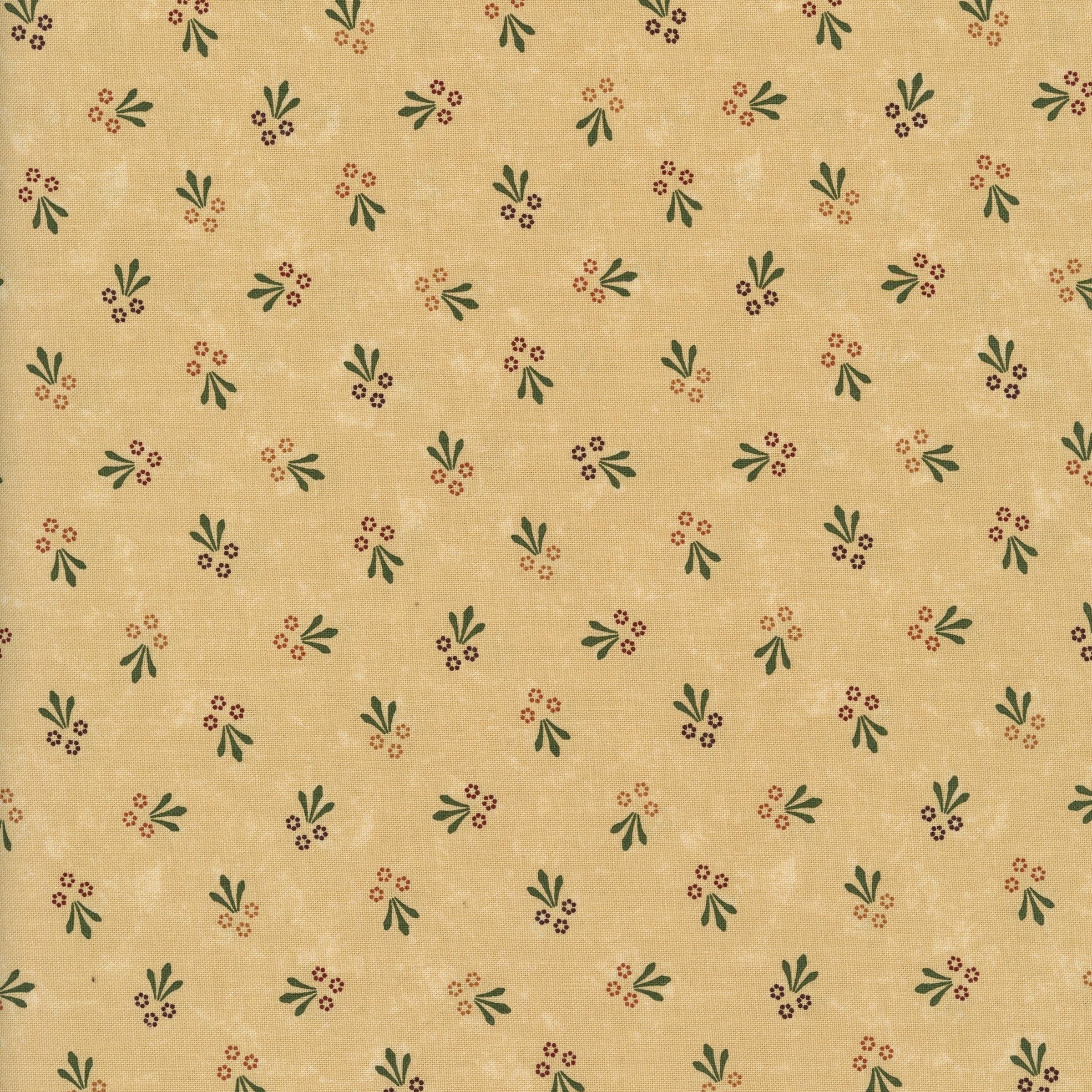 Moda Daisy Lane by Kansas Trouble - Patchwork and Quilting Fabric from Brown's Craft Shed (Tags: Fabric basics blenders burgundy country Daisy Lane Floral gold green Kansas Trouble Moda Moda Fabrics rustic traditional )