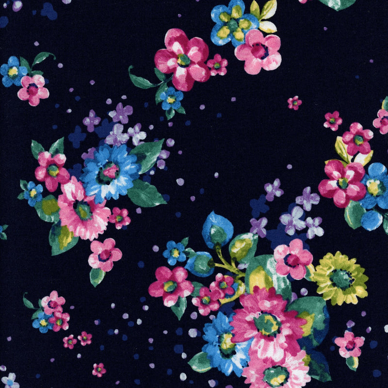 Newcastle Fabrics Sonnet by Victoria Findlay Wolfe - Patchwork and Quilting Fabric from Brown's Craft Shed (Tags: Fabric blue Floral garden green multicolour nature navy Newcastle Fabrics patterns pink quilt fabric Victoria Findlay Wolfe )