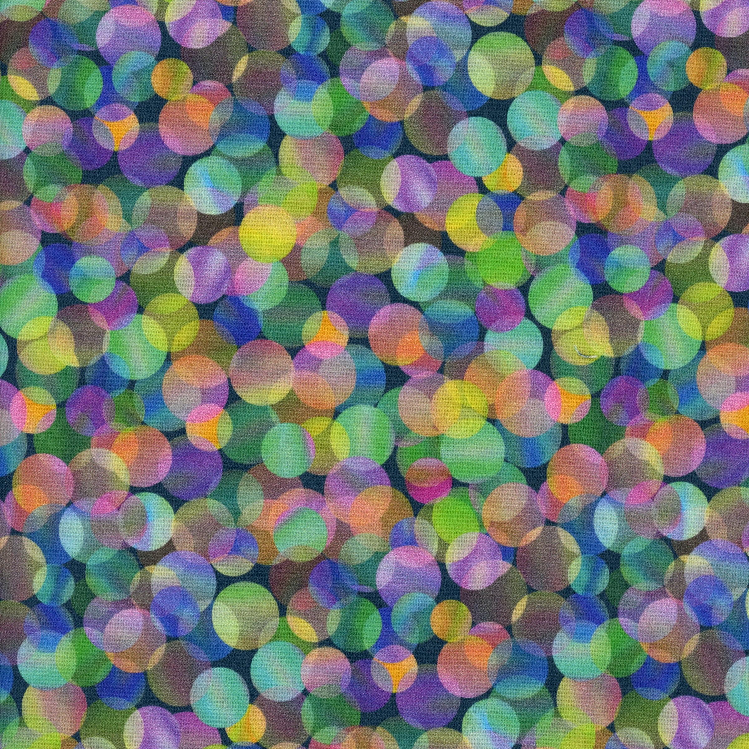 Nutex Dragonflies (Spot Multi) - Patchwork and Quilting Fabric from Brown's Craft Shed (Tags: Fabric blender blue Geometric green modern multi novelty Nutex playful purple Spots whimsical )