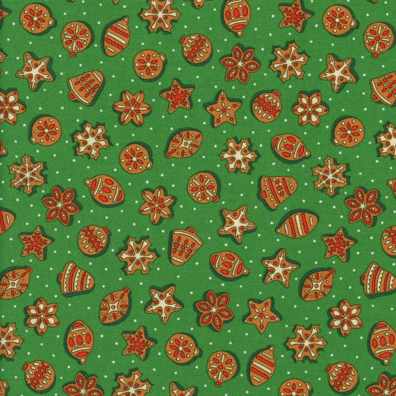 Liberty Fabrics Festive Fair Collection Gingerbread Delight - Patchwork and Quilting Fabric from Brown's Craft Shed (Tags: Fabric baking children christmas festive food green holiday Liberty Fabrics novelty patchwork playful quilting red seasonal )