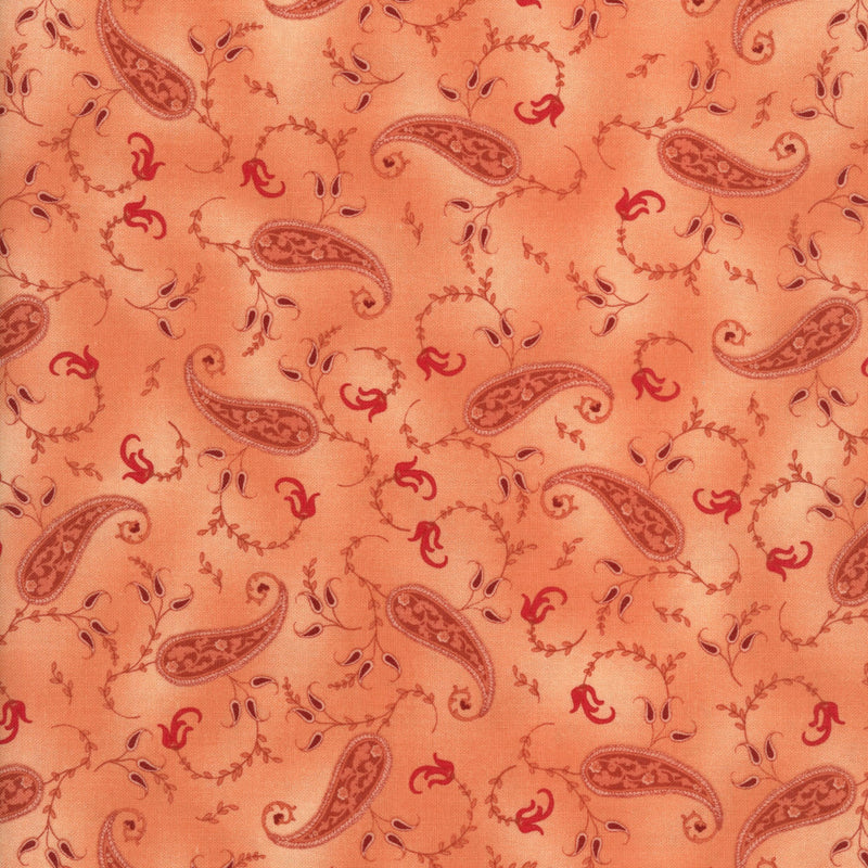 Rosetree Cottage by Studio E Fabrics - Patchwork and Quilting Fabric from Brown's Craft Shed (Tags: Fabric autumn cottage Geometric orange paisley patchwork patterns quilting cotton red Rosetree Cottage Studio E Fabrics terracotta vines vintage warm tones )