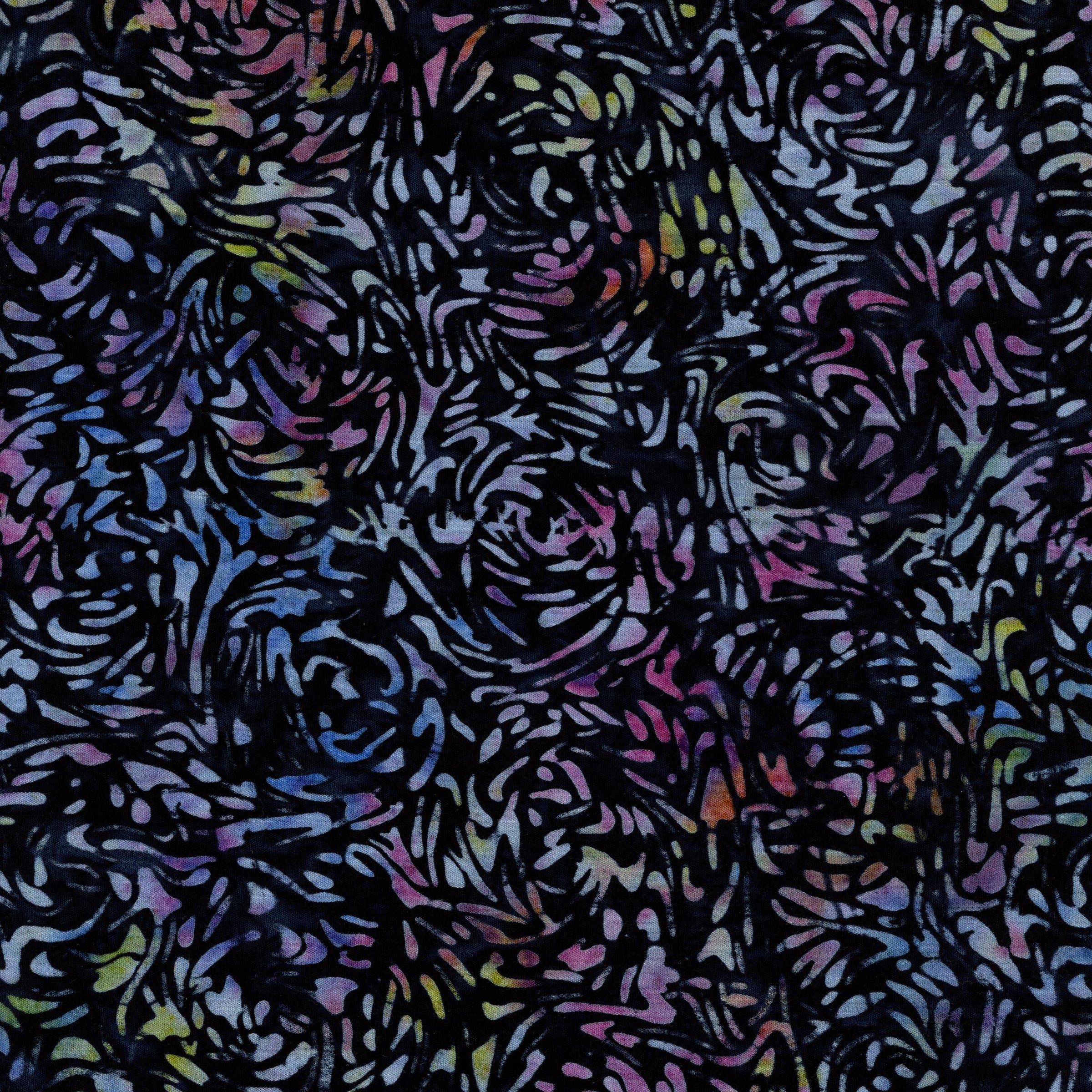 Banyan Batiks Banyan BFFs - Patchwork and Quilting Fabric from Brown's Craft Shed (Tags: Fabric Banyan Batiks Banyan BFFs batik blue leaf design purple )