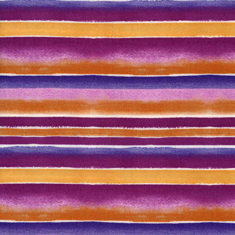 Free Spirit Fabrics Artichoke Garden Pink Stripes by Corinne Haig - Patchwork and Quilting Fabric from Brown's Craft Shed (Tags: Fabric blenders lines orange pink purple red textures violet watercolour )