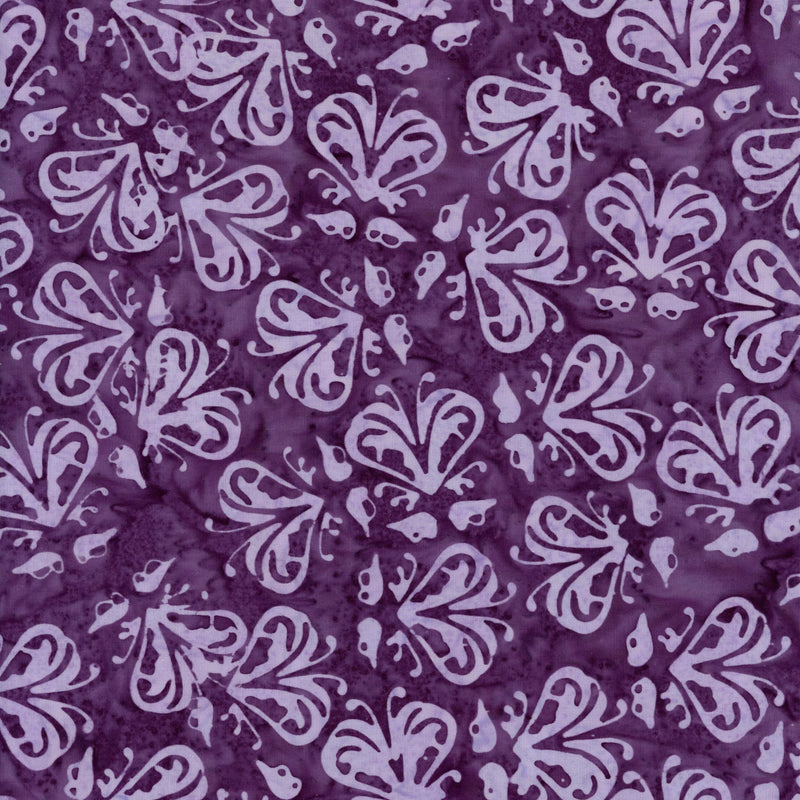 Banyan Batiks - Vintique - Patchwork and Quilting Fabric from Brown's Craft Shed (Tags: Fabric Banyan Batiks batik blenders butterflies butterfly Floral nature purple tonal Vintique violet whimsical )