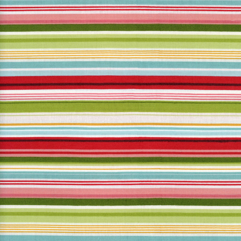 Makower Juicy Sripe by The Henley Studio - Patchwork and Quilting Fabric from Brown's Craft Shed (Tags: Fabric blue green lines multi patterns pink playful red Stripes summer )
