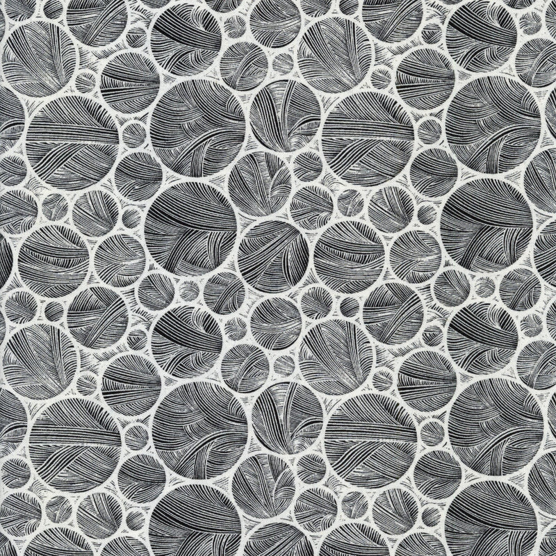 Kennard & Kennard - Midnight Circles - Patchwork and Quilting Fabric from Brown's Craft Shed (Tags: Fabric Black blenders Geometric modern Neutral patterns textures white )