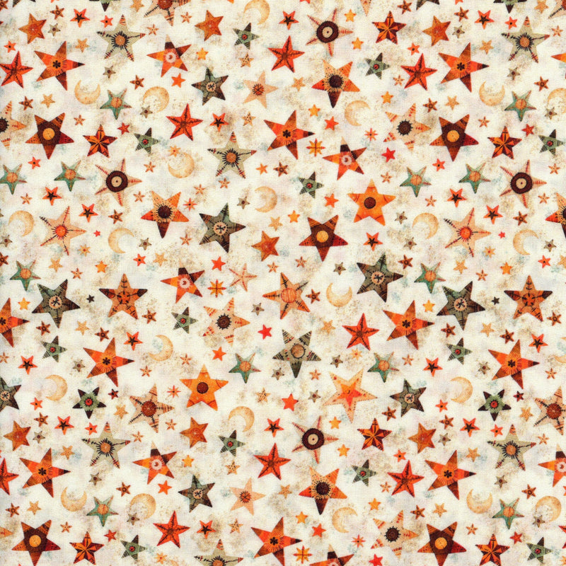 QT Fabrics A Haunting We Will Go by Morris Creative Group - Patchwork and Quilting Fabric from Brown's Craft Shed (Tags: Fabric A Haunting We Will Go autumn celestial green halloween moon Morris Creative Group novelty orange QT Fabrics rustic whimsical )