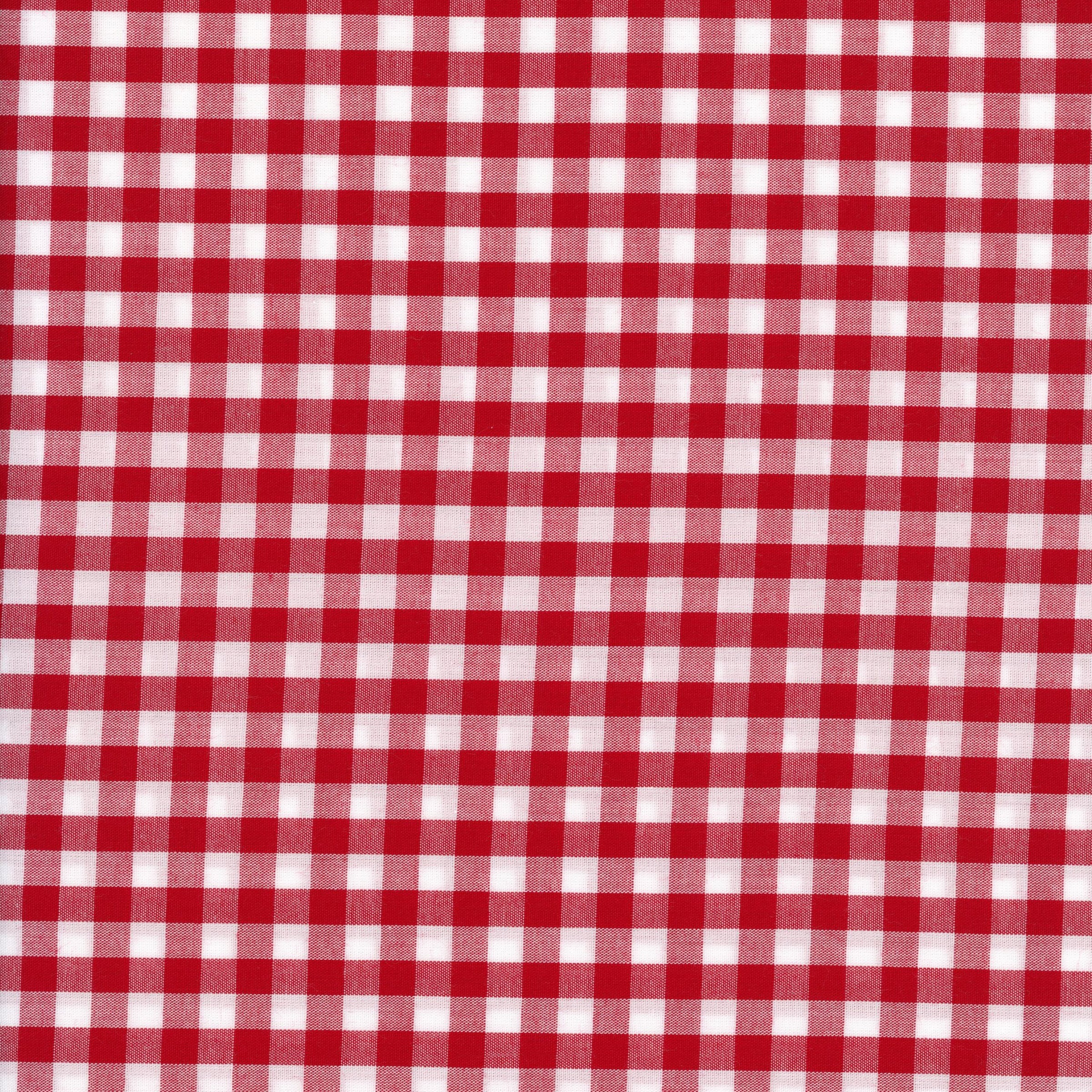 Vancet Check - Patchwork and Quilting Fabric from Brown's Craft Shed (Tags: Fabric basics check classic country farmhouse kitchen patterns picnic quilting cotton red rustic Vancet white )