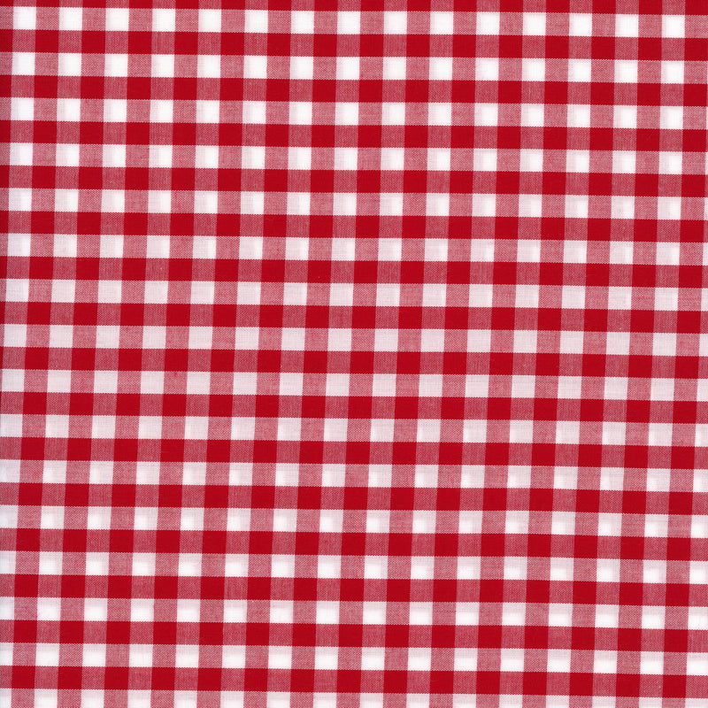 Vancet Check - Patchwork and Quilting Fabric from Brown's Craft Shed (Tags: Fabric basics check classic country farmhouse kitchen patterns picnic quilting cotton red rustic Vancet white )