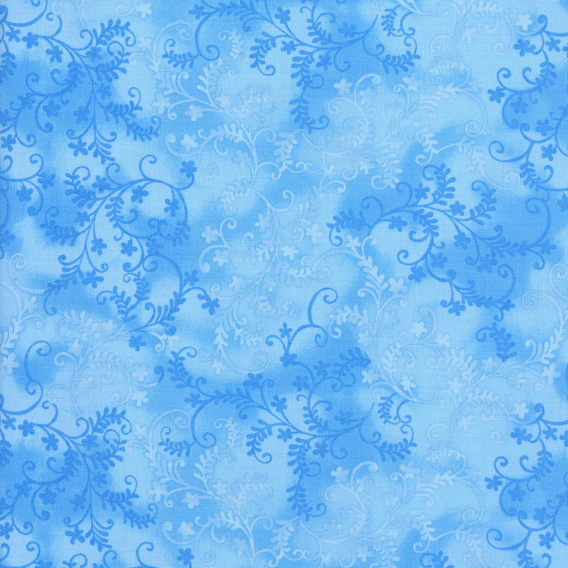 John Louden - Mystic Vine (Sky Blue) - Patchwork and Quilting Fabric from Brown's Craft Shed (Tags: Fabric airy blender blenders blue Floral garden John Louden Mystic Vine nature ocean pastel patterns plants sky vines )