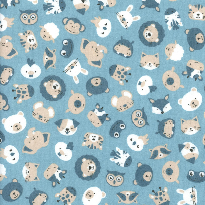 Robert Kaufmann - Cozy Cotton Flannel - Rain - Patchwork and Quilting Fabric from Brown's Craft Shed (Tags: Fabric animals baby beige blue children cosy Cozy Cotton Flannel cute flannel Neutral patchwork playful quilting Robert Kaufman soft warm )