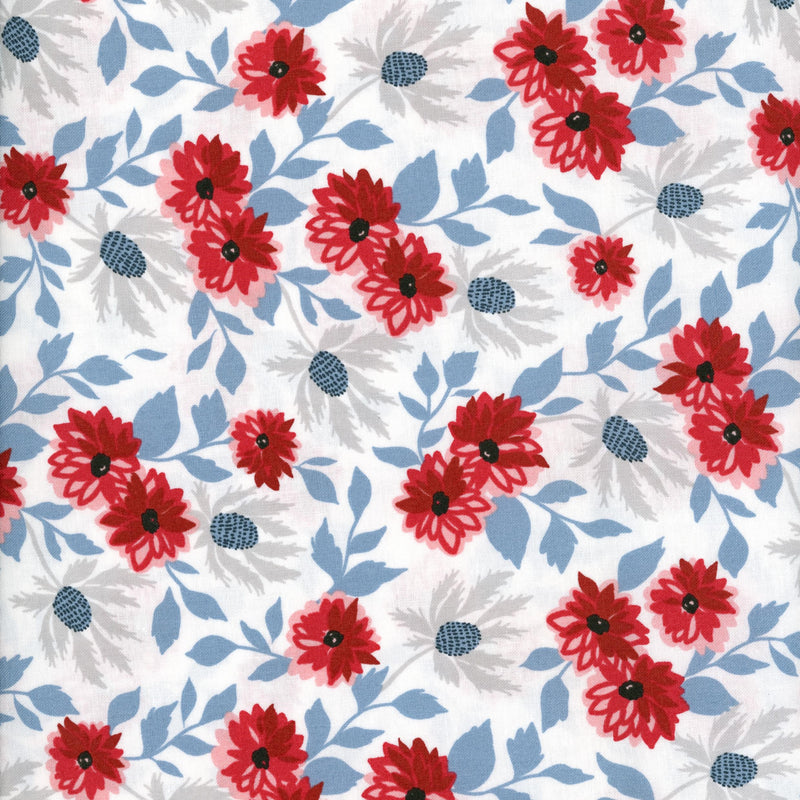 Moda Old Glory - Patchwork and Quilting Fabric from Brown's Craft Shed (Tags: Fabric blue Floral red white )