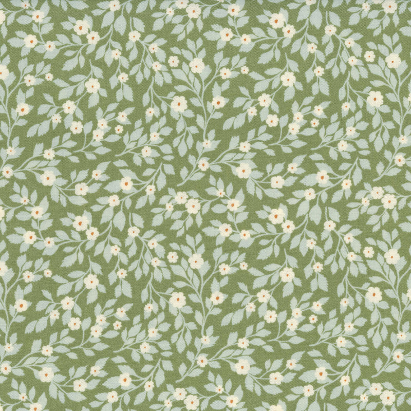 Moda True Love by Lella Boutique - Patchwork and Quilting Fabric from Brown's Craft Shed (Tags: Fabric cottagecore Lella Boutique Moda Fabrics sage green True Love vines )