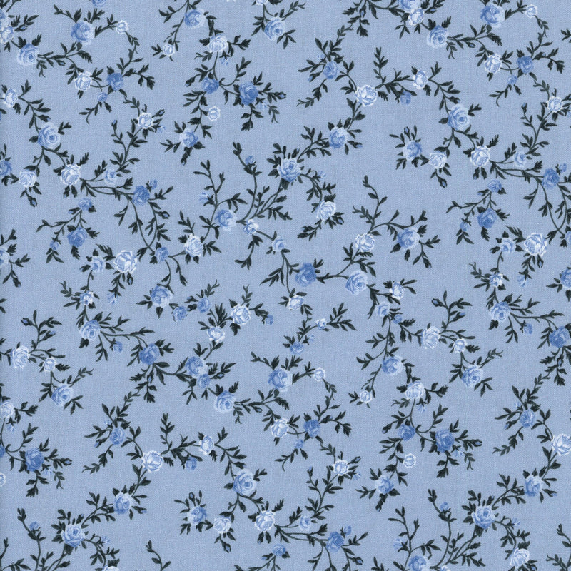 Stof Fabrics Flowers & Rose - Patchwork and Quilting Fabric from Brown's Craft Shed (Tags: Fabric blenders blue cottage elegant Floral garden nature Neutral pastel quilting romantic roses Stof Fabrics vines vintage )