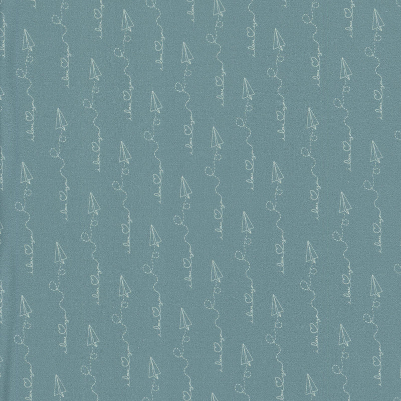 Art Gallery Fabrics - Love Letters Collection Tender Flight by Becca Plymale - Patchwork and Quilting Fabric from Brown's Craft Shed (Tags: Fabric Art Gallery Fabrics blue children cotton hearts love Love Letters modern paper plane patchwork playful quilting romantic sky Tender Flight whimsical )