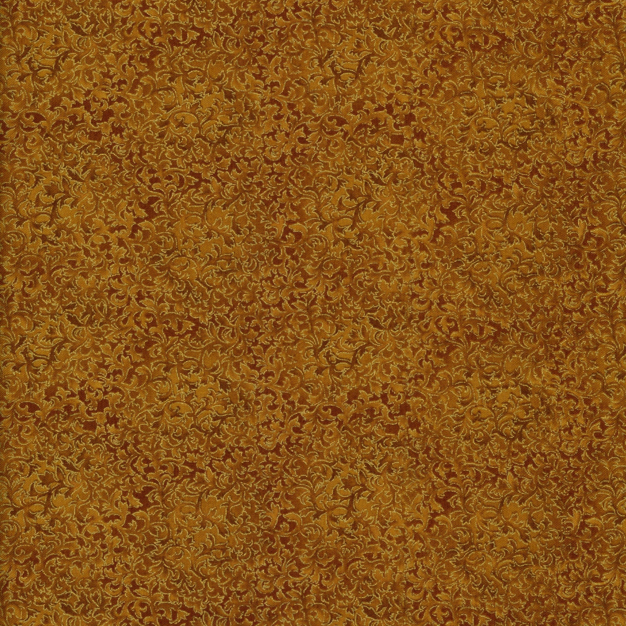 Robert Kaufman Fusions - Metallic Gold - Patchwork and Quilting Fabric from Brown's Craft Shed (Tags: Fabric blender blenders classic elegant Fusions gold metallic ornate quilting cotton Robert Kaufman scroll textures vines )