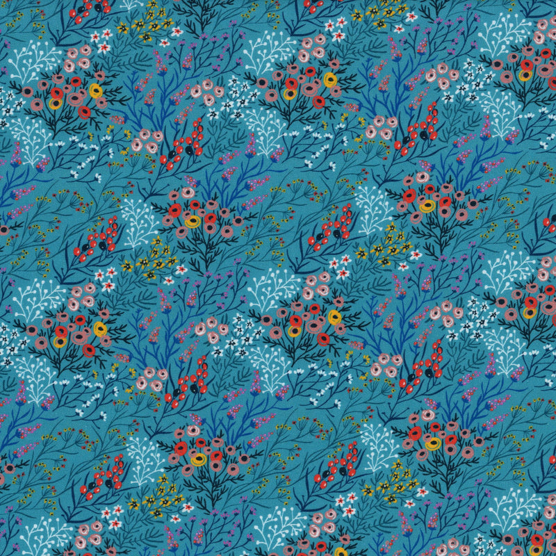 In The Beginning Fabrics - Whimsy - Patchwork and Quilting Fabric from Brown's Craft Shed (Tags: Fabric berries teal Whimsy wildflowers )