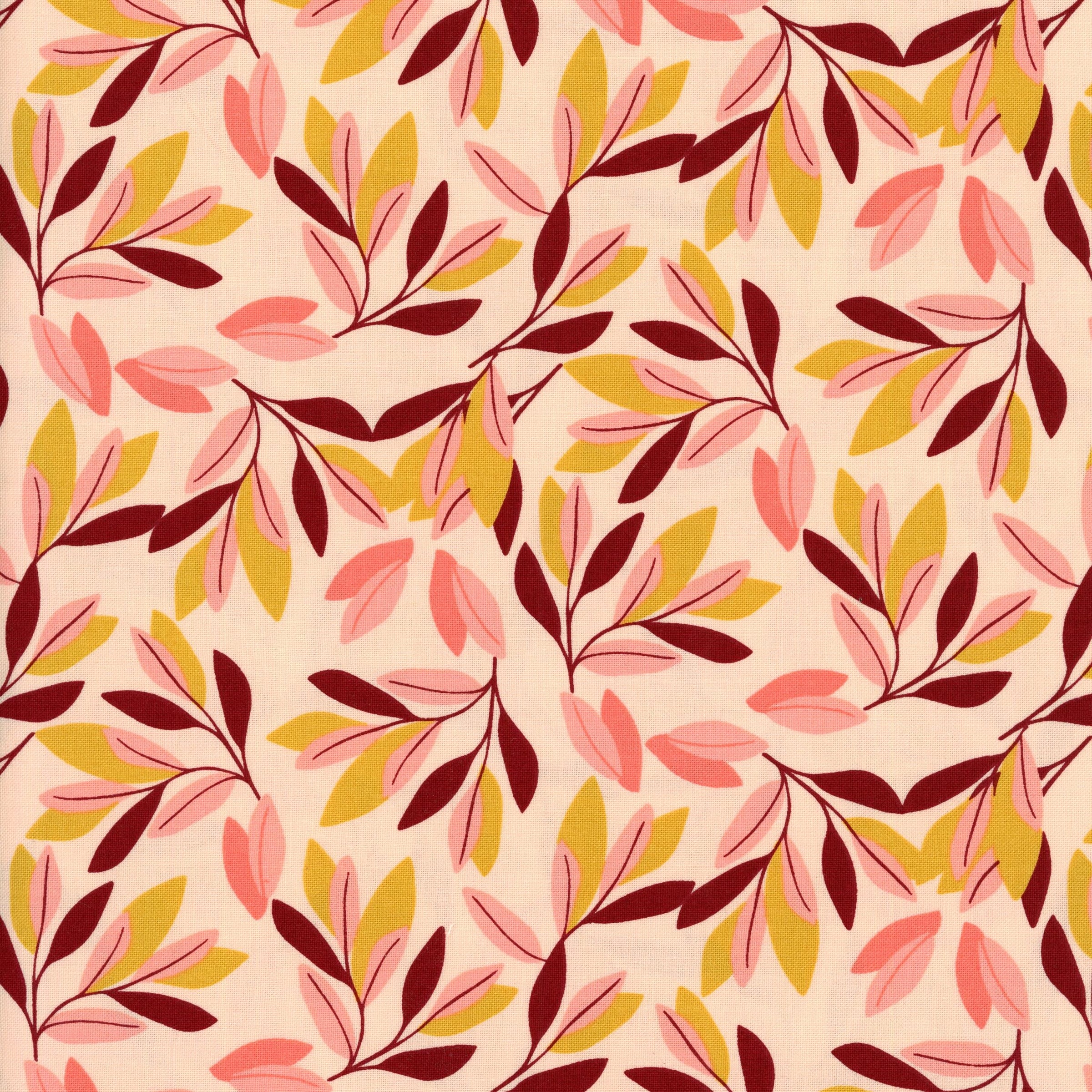 Moda Willow by One Canoe Two - Patchwork and Quilting Fabric from Brown's Craft Shed (Tags: Fabric blenders cream Floral garden Moda nature olive One Canoe Two pastel patterns pink plants red Willow )
