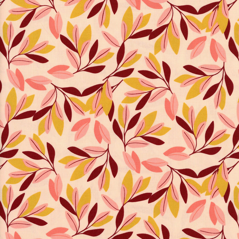 Moda Willow by One Canoe Two - Patchwork and Quilting Fabric from Brown's Craft Shed (Tags: Fabric blenders cream Floral garden Moda nature olive One Canoe Two pastel patterns pink plants red Willow )