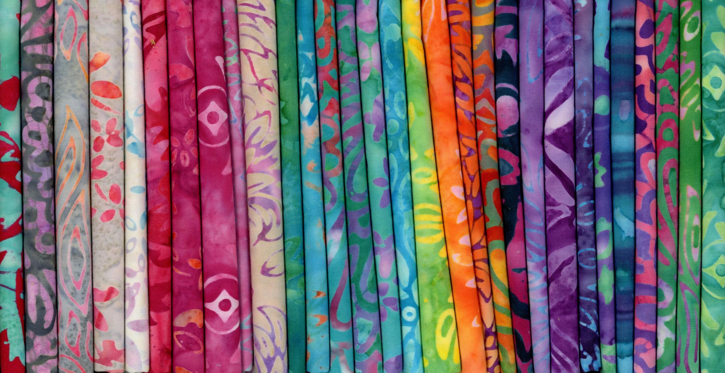 Batik Australia Batik Garden - 30 Fat Quarters - Patchwork and Quilting Fabric from Brown's Craft Shed (Tags: Fabric Batik Australia Batik Garden Fabric Bundle Fat Quarter Bundle Fat Quarter Stack Floral )
