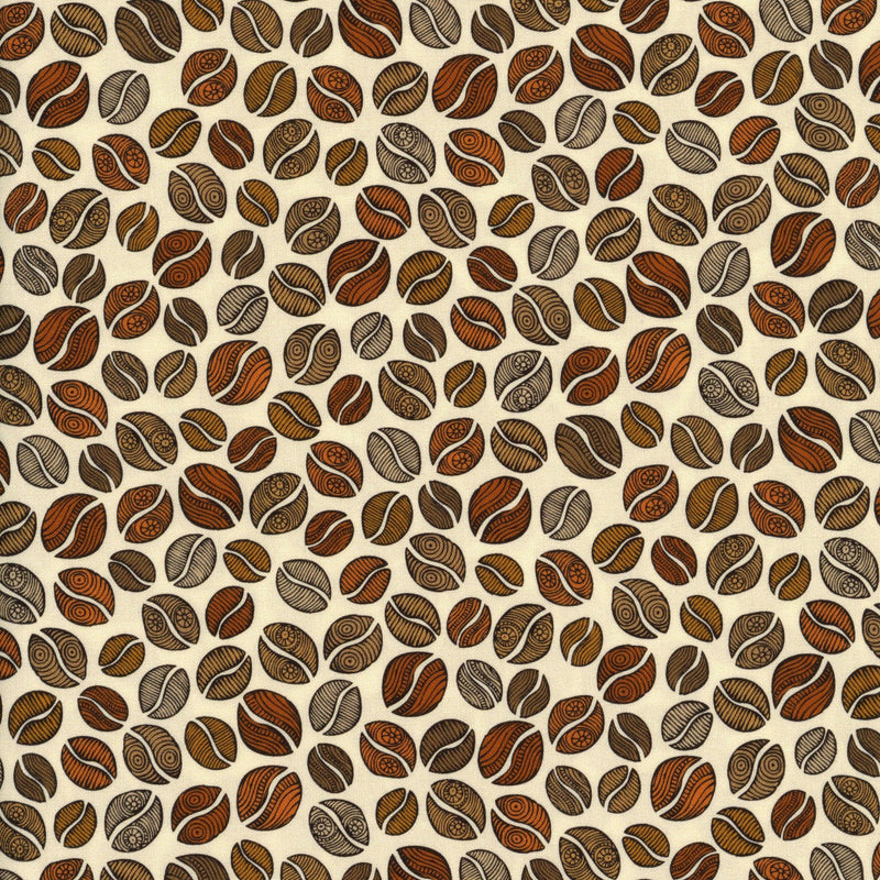 Robert Kaufman Coffee Break - Patchwork and Quilting Fabric from Brown's Craft Shop (Tags: Fabric Brown Neutral novelty orange )