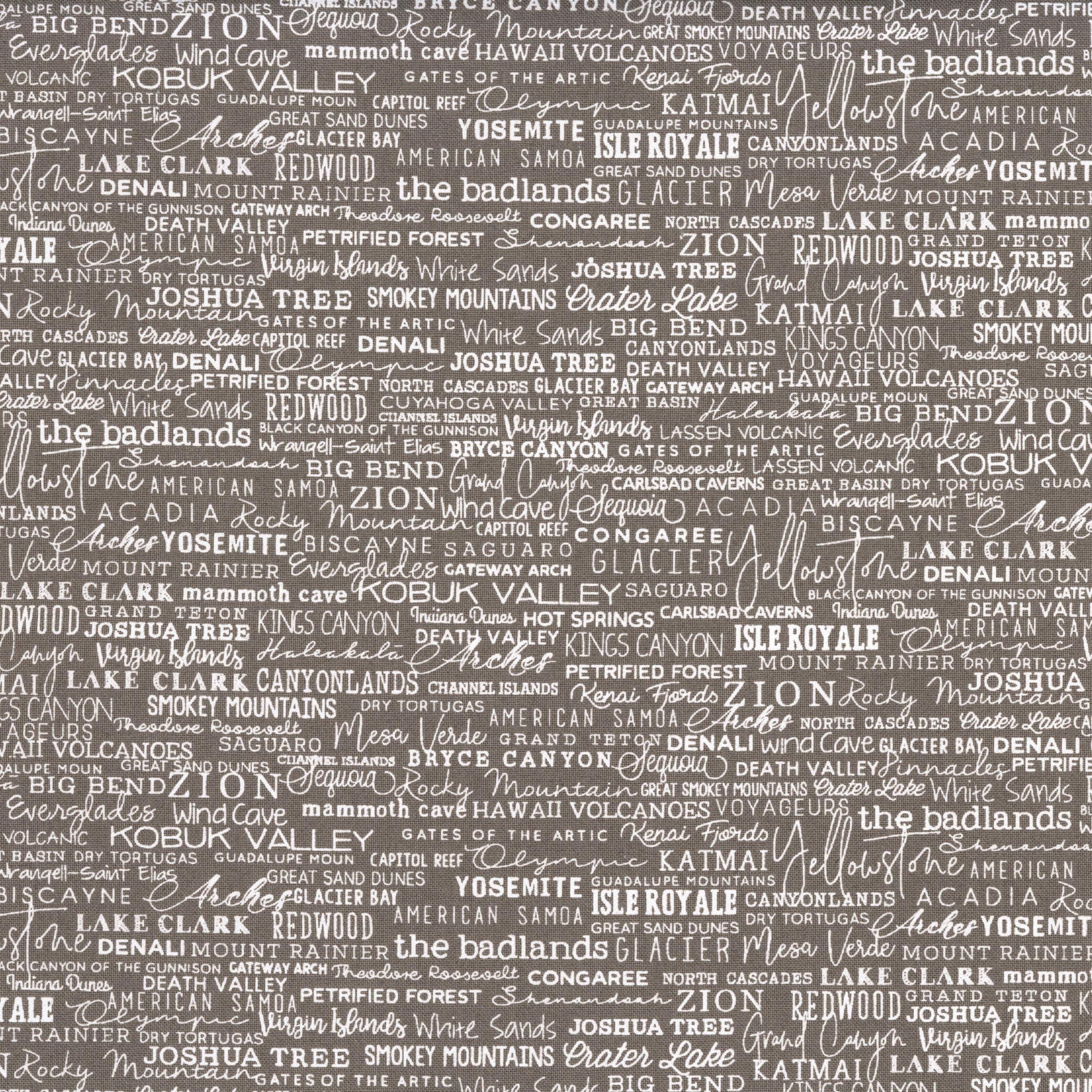 Moda Timber by Sweetwater - Patchwork and Quilting Fabric from Brown's Craft Shed (Tags: Fabric Moda Fabrics national parks Sweetwater travel typography )