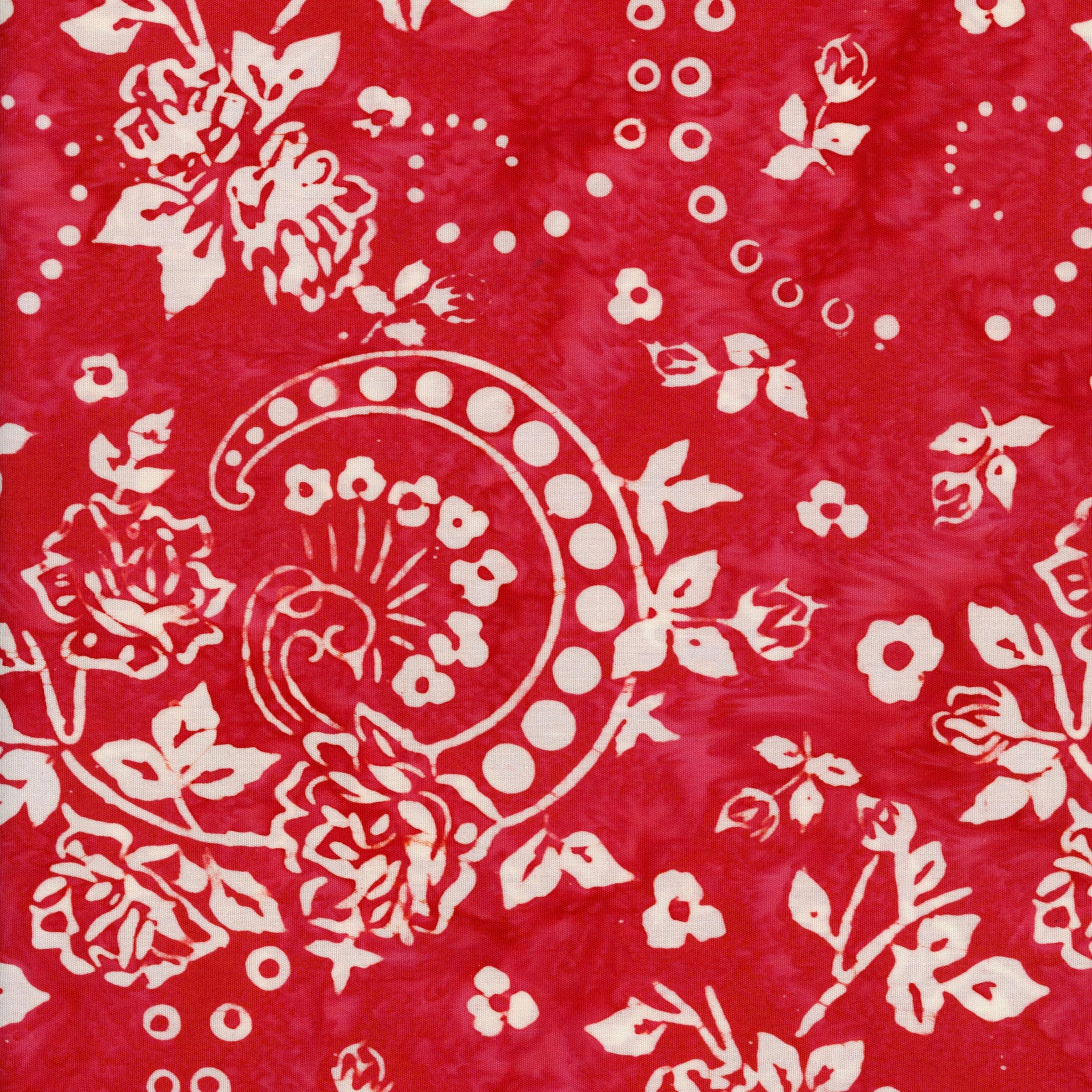 Banyan Batiks Rose Parade - Patchwork and Quilting Fabric from Brown's Craft Shed (Tags: Fabric Banyan Batiks batik paisley pink red romantic )