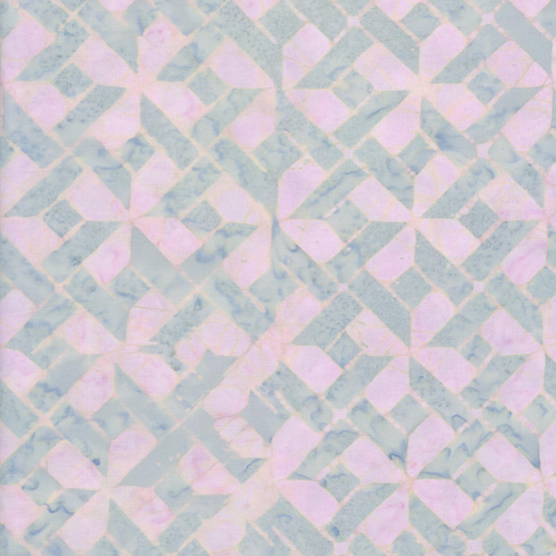Banyan Batiks Quilt Inspired: Backgrounds - Windmill (Mauve) - Patchwork and Quilting Fabric from Brown's Craft Shed (Tags: Fabric Banyan Batiks batik mauve pastel blue windmill )