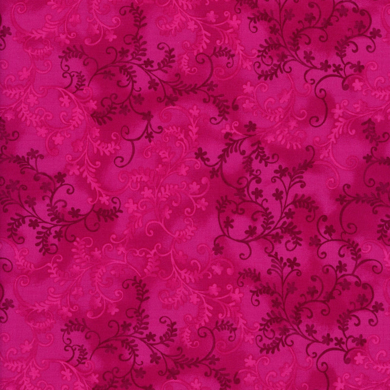 John Louden - Mystic Vine (Fuchsia) - Patchwork and Quilting Fabric from Brown's Craft Shed (Tags: Fabric blender blenders bold Floral fuchsia garden John Louden Mystic Vine nature patterns pink plants vibrant vines )