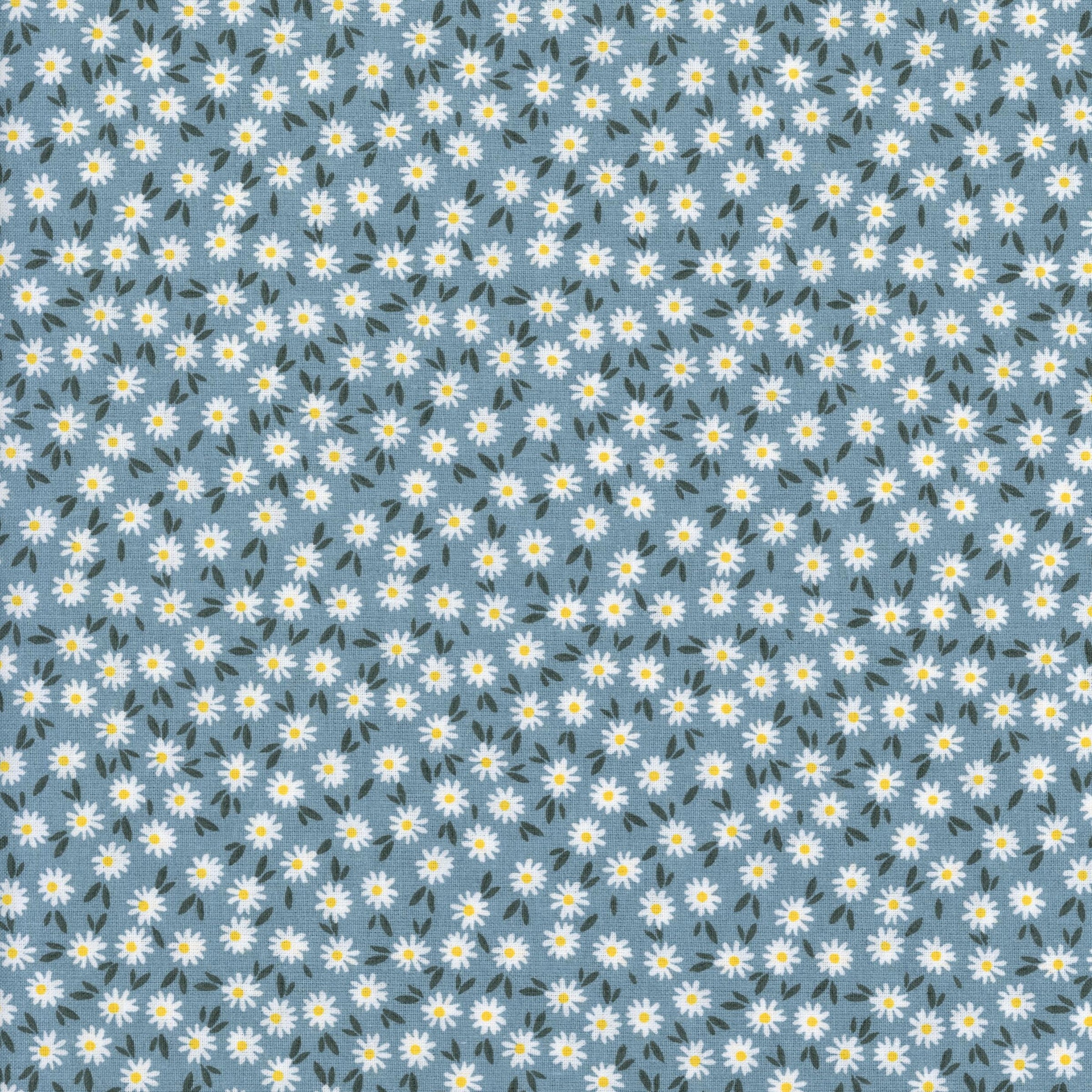 Sullivan's Ditsy Daisy (Blue) - Patchwork and Quilting Fabric from Brown's Craft Shed (Tags: Fabric blue children daisy Ditsy Daisy ditsy floral Floral flowers garden green nature pastel sky Sullivan's white )