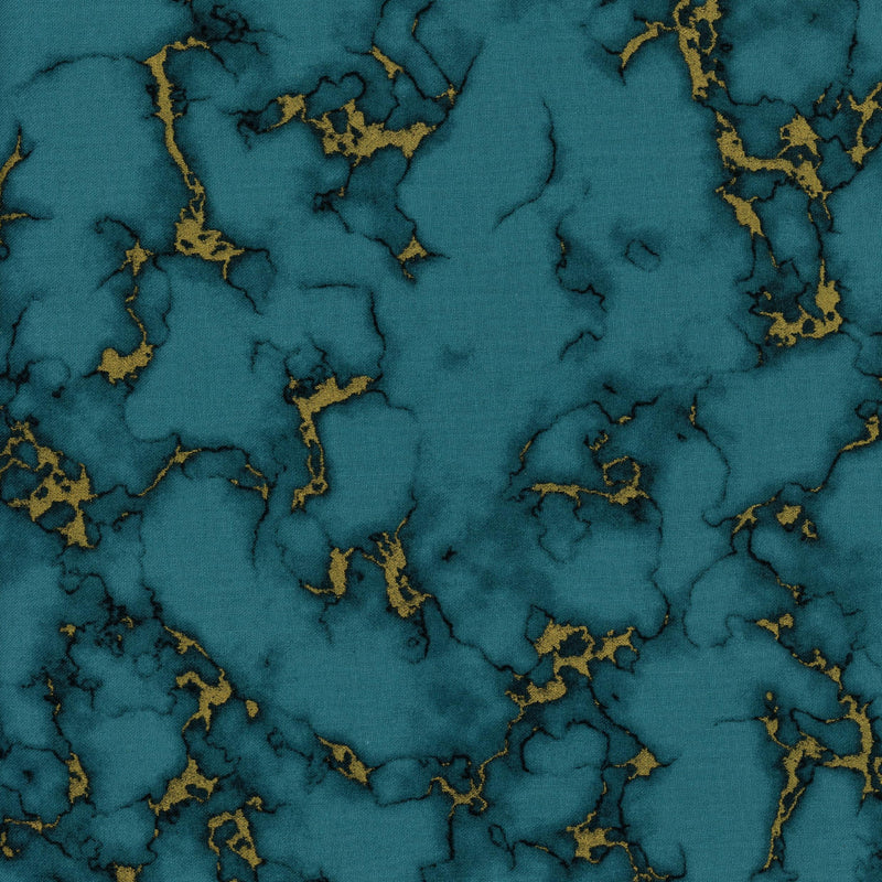 Robert Kaufman - Silverstone - Patchwork and Quilting Fabric from Brown's Craft Shed (Tags: Fabric blender blue elegant gold jewel tones marble modern patterns Robert Kaufman Silverstone stone look teal textures )