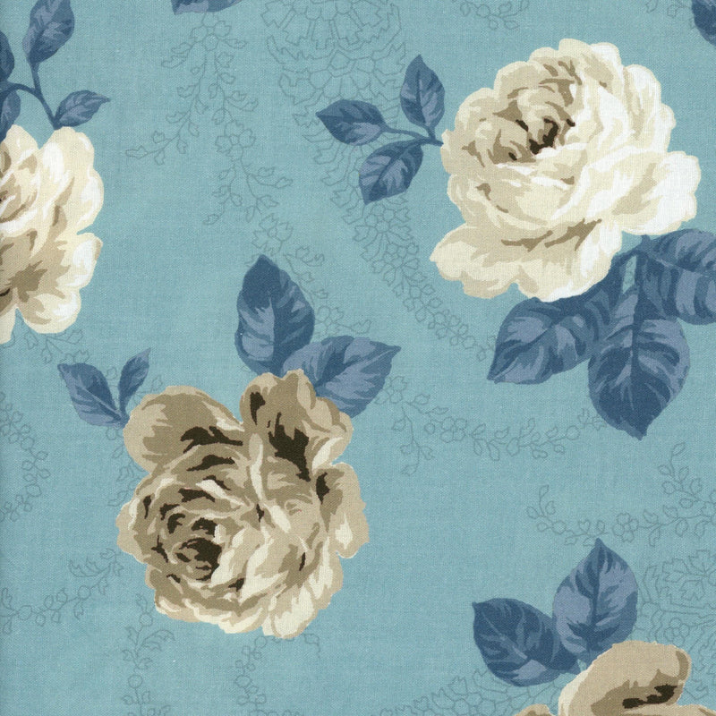 Stof Fabrics Molly Roses - Patchwork and Quilting Fabric from Brown's Craft Shed (Tags: Fabric blue Floral )