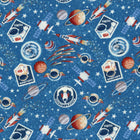 Henry Glass & Co. Milky Way - Glow by Kate Mawdsley - Patchwork and Quilting Fabric from Brown's Craft Shed (Tags: Fabric astronaut blue children Henry Glass & Co Kate Mawdsley Milky Way novelty planets playful red rockets science fiction space )